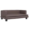vidaXL Pelech pre psa hnedý 80x45x30 cm umelá koža