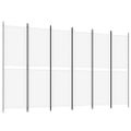 vidaXL 6-panelový paraván biela 300x180 cm látka