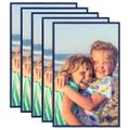 vidaXL Fotorámiky na stôl, koláž 5 ks, modré 10x15 cm, MDF