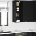 vidaXL Závesná skrinka Čierny dub 40 x 29,5 x 100 cm Kompozitné drevo