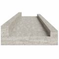 vidaXL Nástenné police 4 ks, betónovo sivé 60x9x3 cm