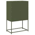 vidaXL Highboard Olive Green 68x39x107 cm Oceľ