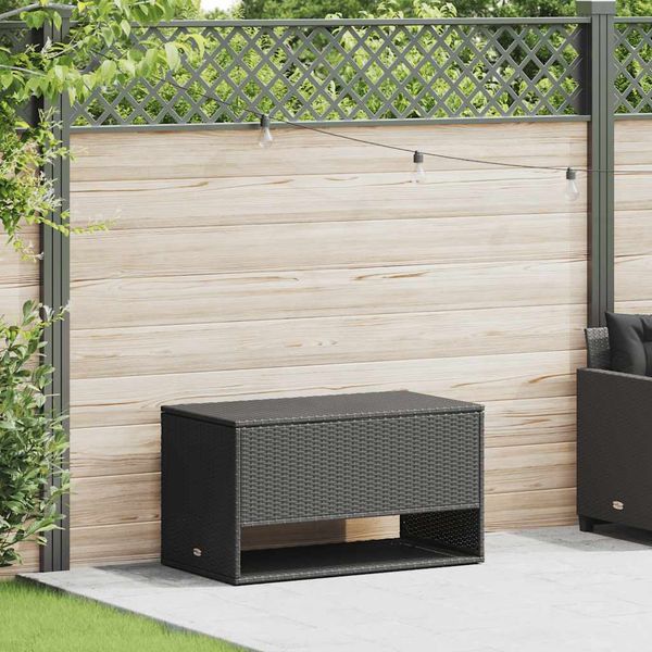 vidaXL vonkajší box na vankúš čierny 100x55x55,5 cm polyratan
