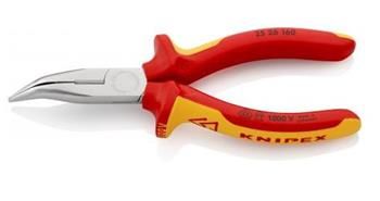 Knipex, 25 26 160, Polokulaté kliešte s bŕitami (Kliešte pre radiotechniku)