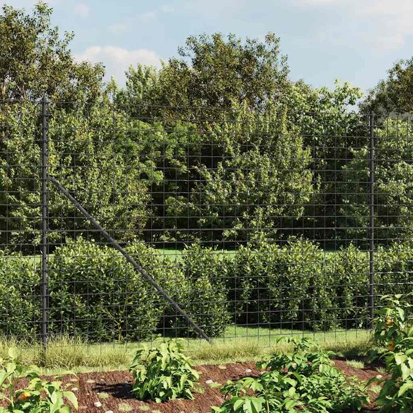 vidaXL Drôtený plot s prírubou antracitový 1,8x25 m