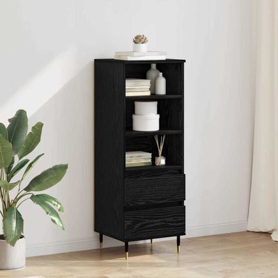 vidaXL Highboard Čierny dub 40 x 36 x 110 cm Kompozitné drevo