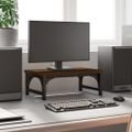 vidaXL Stojan na monitor hnedý dub 37x23x14 cm kompozitné drevo