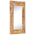 vidaXL Ručne vyrezávané zrkadlo 80x50x2,5cm masívne mangovníkové drevo
