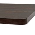 vidaXL Bistro stolík, MDF a oceľ, štvorcový, 80x80x75 cm, tmavý popolový