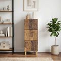 vidaXL Zásuvkový kabinet Staré drevo 33 x 34,5 x 90 cm