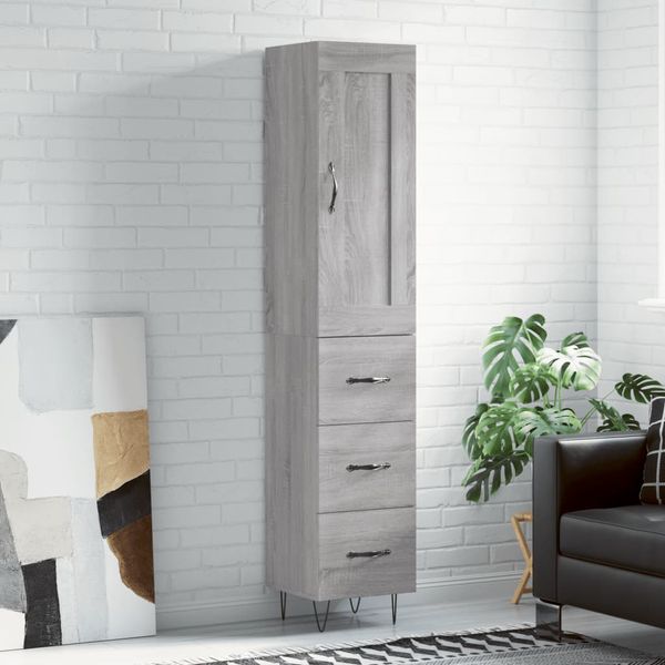 vidaXL Vysoká skrinka dub sonoma 34,5x34x180 cm spracované drevo