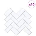vidaXL Dlaždica herringbone 10 ks Biela šedá 30 x 30 cm