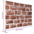 vidaXL Nástenné panely 10 ks 100 x 50 cm Tmavohnedá a biela EPS pena