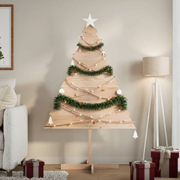 vidaXL Drevený vianočný stromček na dekoráciu 150 cm drevený masív