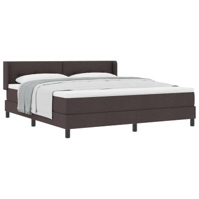 vidaXL Posteľ s pružinovým rámom Tmavohnedá 200 x 180 cm látka