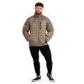 Pánska bunda Puffer Vetiver/Black - GymBeam, veľkosť M, veľkosť oblečenia M