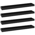vidaXL Terasové nástenné police 4 ks čierne 80x15x4 cm MDF