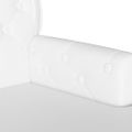 vidaXL Chesterfield lavica Biela 119,5 x 64,5 x 75 cm Umelá koža
