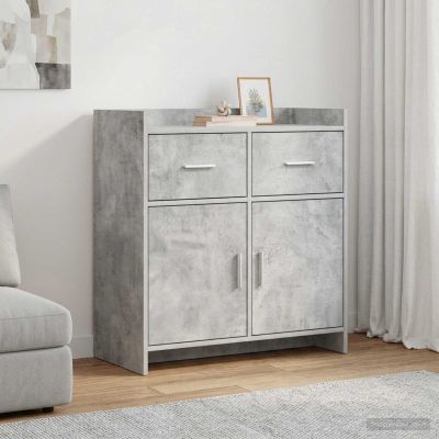 vidaXL Servírovacia skriňa Betónovo sivá 75 x 36 x 80 cm