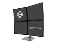 Stojan - pre 4 LCD displeje - hliník, oceľ - čierna - veľkosť obrazovky: až 24" - na stôl