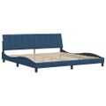 vidaXL Rám postele bez matraca Hanko modrá 200x200 cm látka