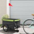 vidaXL Vozík za bicykel, čierno zelený 30 kg, železo