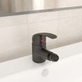 vidaXL Kúpeľňová batéria na bidet sivá 13x12 cm