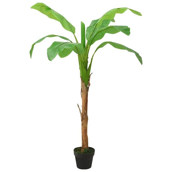 vidaXL Umelý banánovník s kvetináčom 160 cm zelený