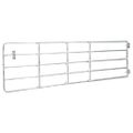 vidaXL Farmárska brána s 5 tyčami oceľová (150-400) x 90 cm strieborná