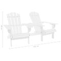 vidaXL Záhradné stoličky Adirondack+stolík, jedľový masív, biele