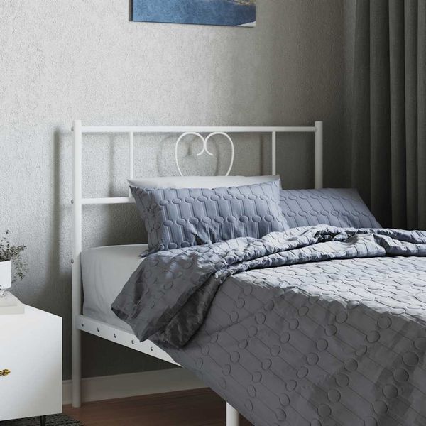 vidaXL Kovové náhradné čelo postele biele 75 cm