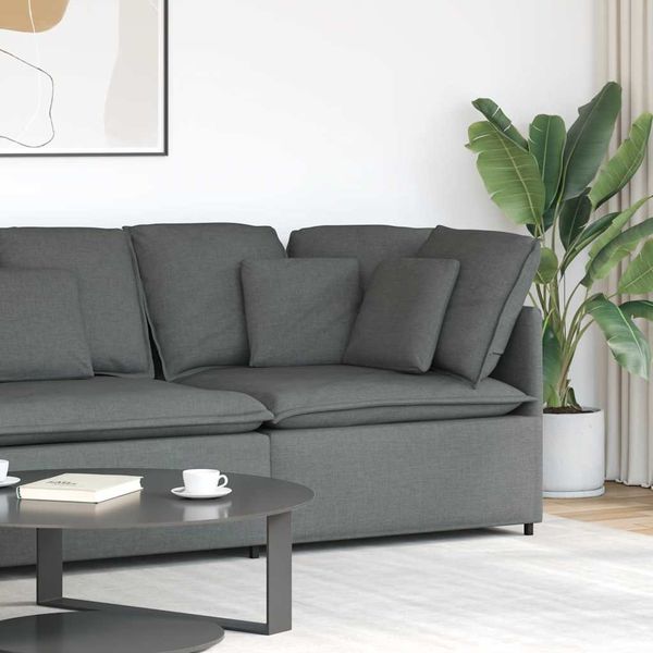vidaXL Modulárna rohová pohovka s vankúšmi, tmavosivá 100 cm