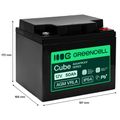 AGM12V50AH-H Green Cell AGM VRLA 12V 50Ah bezúdržbová batéria pre UPS, váhy a karavany (197×166×170