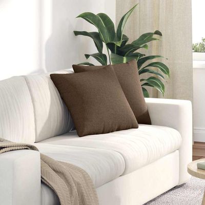 vidaXL Vankúše na pohovku 2 pcs Hnedá 45 x 45 cm látka
