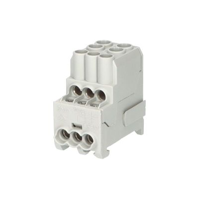 Blok na rozdelenie fází UVB 100 L G, 1pól., 101A, AL/CU, 1000V, šedý, na DIN