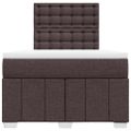 vidaXL Boxspring posteľ s matracom tmavohnedá 120x190 cm látka