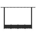 vidaXL Vyvýšený záhon s mriežkou a strechou Čierna 203 x 40 x 121 cm