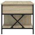 vidaXL Konferenčný stolík dub sonoma 100x55x50 cm kompoz. drevo a kov