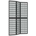 vidaXL Skladací paraván s 3 panelmi japonský štýl 120x170 cm čierny