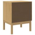 vidaXL Nočný stolík FLORO voskovohnedý 45x39x57 cm masívne borovicové