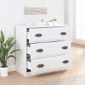 vidaXL Komoda biela 70x35,5x67,5 cm spracované drevo