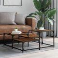 vidaXL Konferenčný stolík hnedý dub 87,5x87,5x40 cm kompozitné drevo