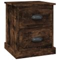 vidaXL Nočný stolík dymový dub 39x39x47,5 cm spracované drevo