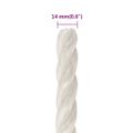 vidaXL Pracovné lano biele 14 mm 50 m polypropylén