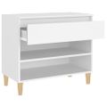 vidaXL Botník biely 70x36x60 cm spracované drevo
