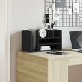 vidaXL Organizér na stôl čierny 44,5x24x25 cm kompozitné drevo