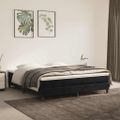 vidaXL Posteľný rám s boxspringom čierny 180x200 cm zamat