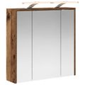 vidaXL Kúpeľňová zrkadlová skrinka Staré drevo 63,5 x 16 x 62,5 cm
