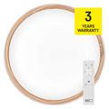 LED nástenné svietidlo ILVI, kruhové, 30 W, stmievateľné so zmenou CCT, biela + drevo
