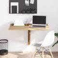 vidaXL Skladací stolík na stenu, dubová farba 100x60 cm
